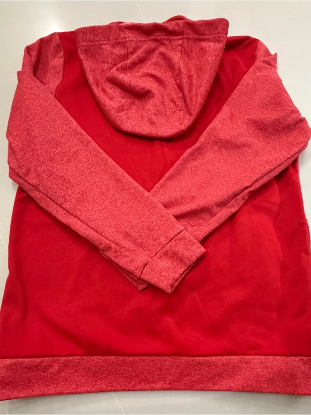 Men’s Nike Red Two-Tone Heather Pullover Therma-Fit Hoodie, L